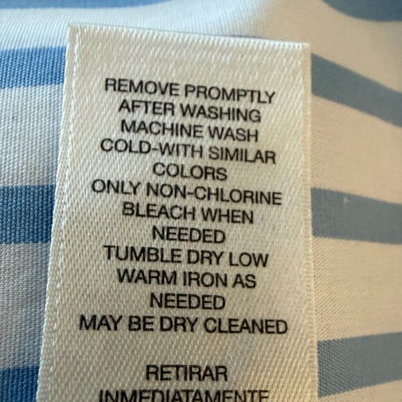 Chico’s No-Iron Blue White Striped Shirt Size 3 (XL) - Picture 7 of 7